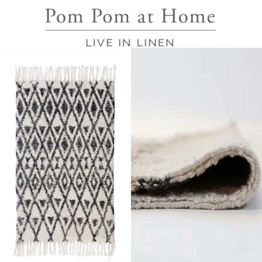 POM POM AT HOME Monte Hand Woven Rug 2X3 NWT 66$